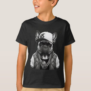 Funny French Bulldog Rapper Hip Hop Star T-Shirt