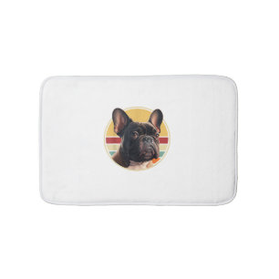Funny French Bulldog Retro Outfits Clothes Cute Fr Bath Mat