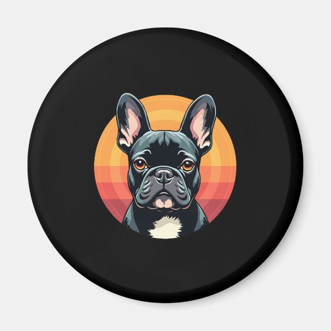 Funny French Bulldog Retro Outfits Clothes Cute Fr Magnet (Front)