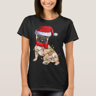 Funny French Bulldog Santa Claus Apparel, Christma T-Shirt