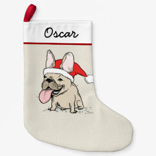 Funny French Bulldog Santa Dog Frenchie Holiday Small Christmas Stocking
