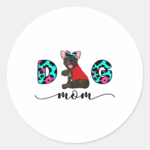 Funny French Bulldog Tattoo I Love You Dog Mum Leo Classic Round Sticker
