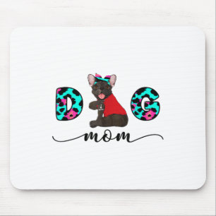 Funny French Bulldog Tattoo I Love You Dog Mum Leo Mouse Mat