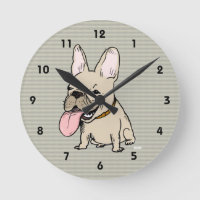 Funny French Bulldog with Huge Tongue Sticking Out