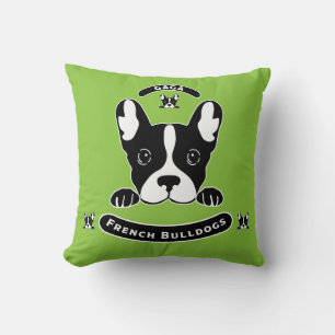 Funny French Bulldogs - Gaga About French Dogs Cushion