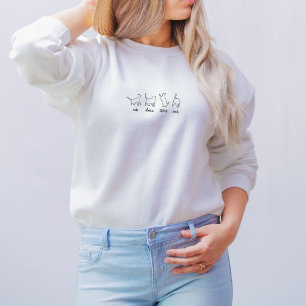 Funny French Cat Quote And Line Illustration Sweatshirt