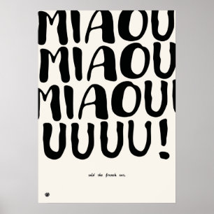 Funny French Cat Quote Art Print 