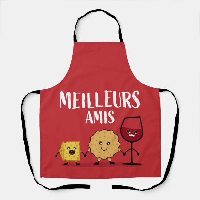 Funny French cheese lovers   Apron (Front)
