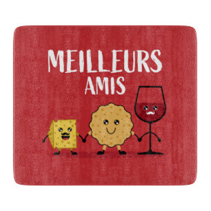funny French cheese lovers Cutting Board