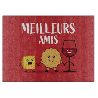funny French cheese lovers Cutting Board