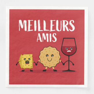 Funny French cheese lovers Napkin