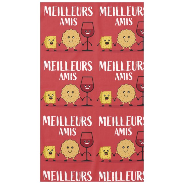 Funny French cheese lovers Tablecloth (Front)