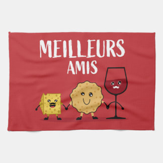 Funny French cheese lovers Tea Towel