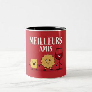 Funny French cheese lovers Two-Tone Coffee Mug