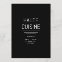 Funny French Chef Haute Cuisine