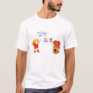 Funny French Fries Humour, American Cowboy Potato  T-Shirt