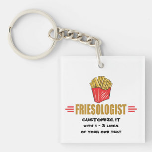 Funny French Fries Key Ring