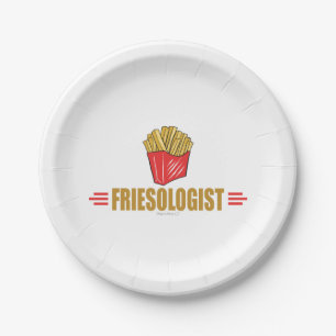 Funny French Fries Lover Paper Plate
