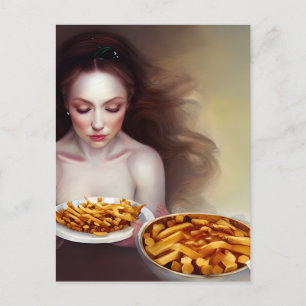 Funny French Fry Goddess generativecontent Postcard