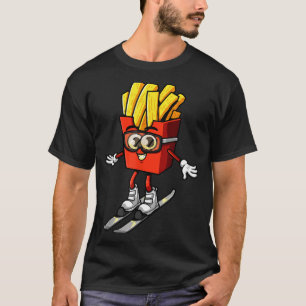 Funny french fry ski potato fries skiing instructo T-Shirt