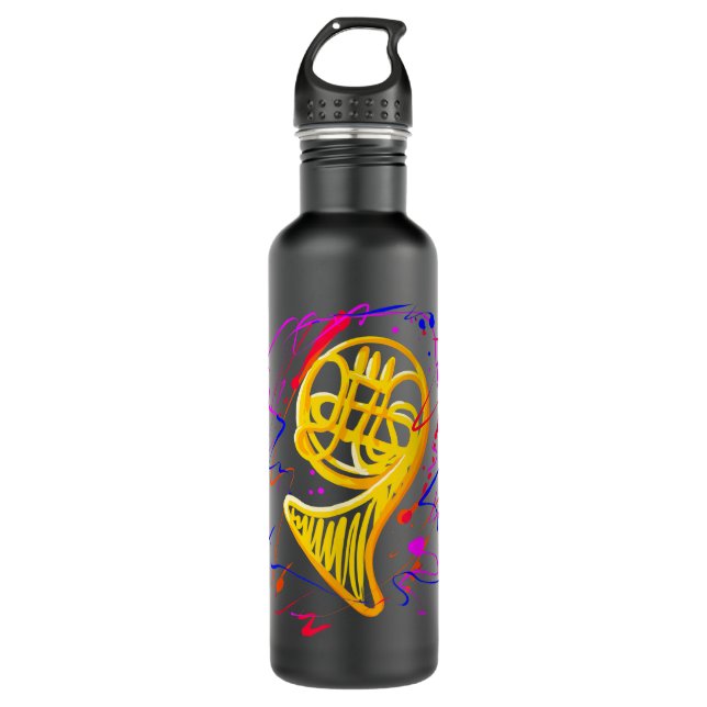 Funny French Horn Musical Instrument French Horn P 710 Ml Water Bottle (Front)