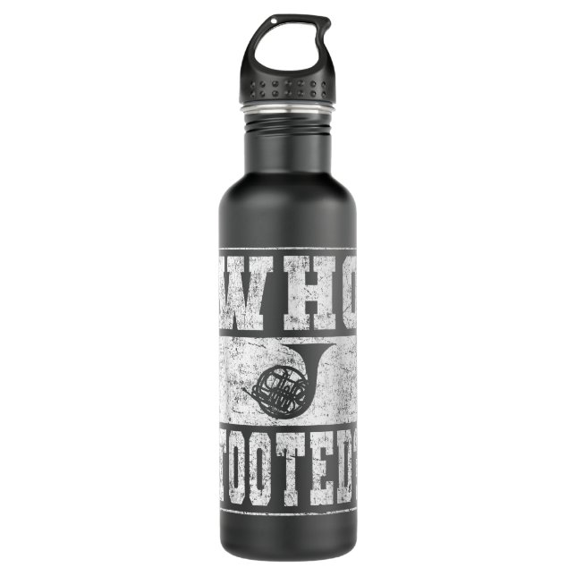 Funny French Horn Player Joke - Who Tooted 710 Ml Water Bottle (Front)