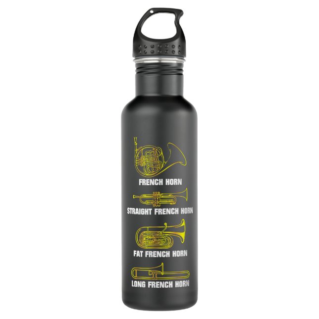 Funny French Horn Variations3 710 Ml Water Bottle (Front)