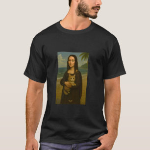 Funny French Mona Lisa Concept Cartoon Art Caring T-Shirt