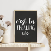 Funny French Quote in Black and White