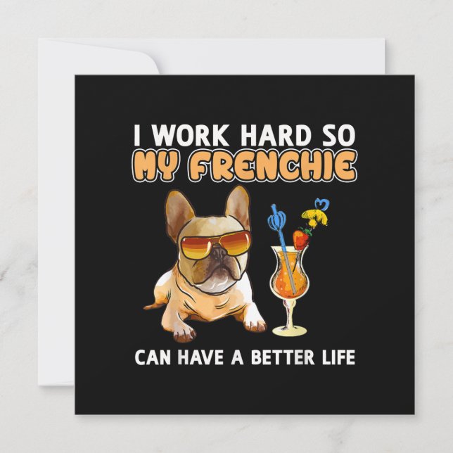 Funny Frenchie  French Bulldog Lover Holiday Card (Front)