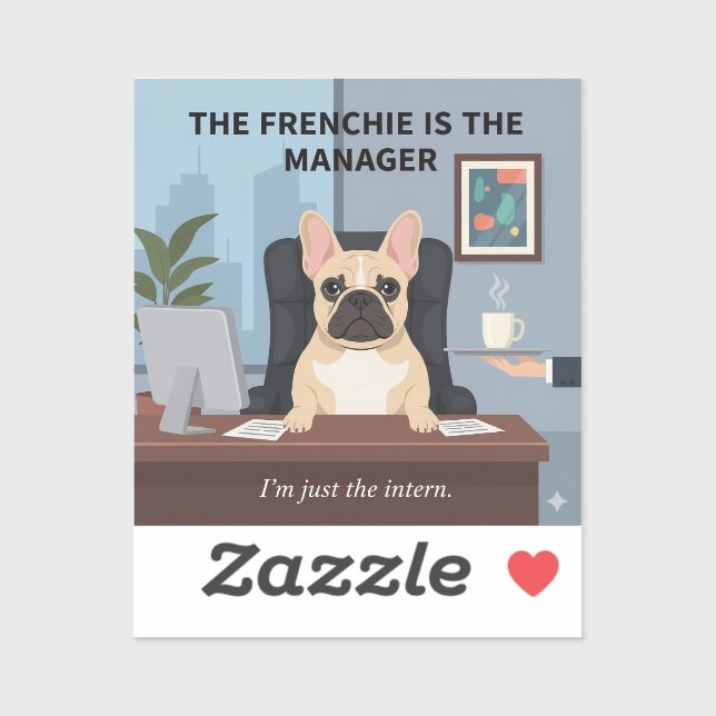 Funny Frenchie Manager Dog Mom Gift Office Humor D (Sheet)