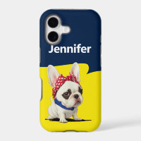 Funny Frenchie Rosie the Riveter Parody