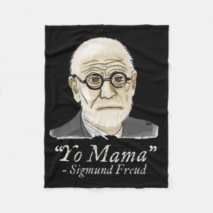 Funny Freud Psychology Fleece Blanket
