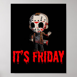 Funny Friday 13th Funny Halloween Horror Poster