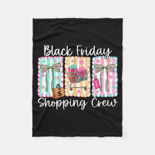 Funny Friday Shopng Crew Christmas Black Shopng Fa Fleece Blanket