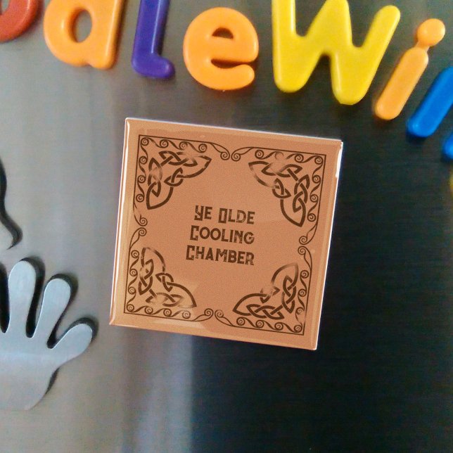Funny Fridge Ye Olde Cooling Chamber Celtic Border Magnet (Creator Uploaded)