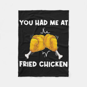 Funny Fried Chicken Gift For Men Women Chicken Buc Fleece Blanket