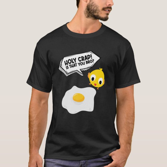 Funny Fried Egg And Chicken Costume T-Shirt (Front)