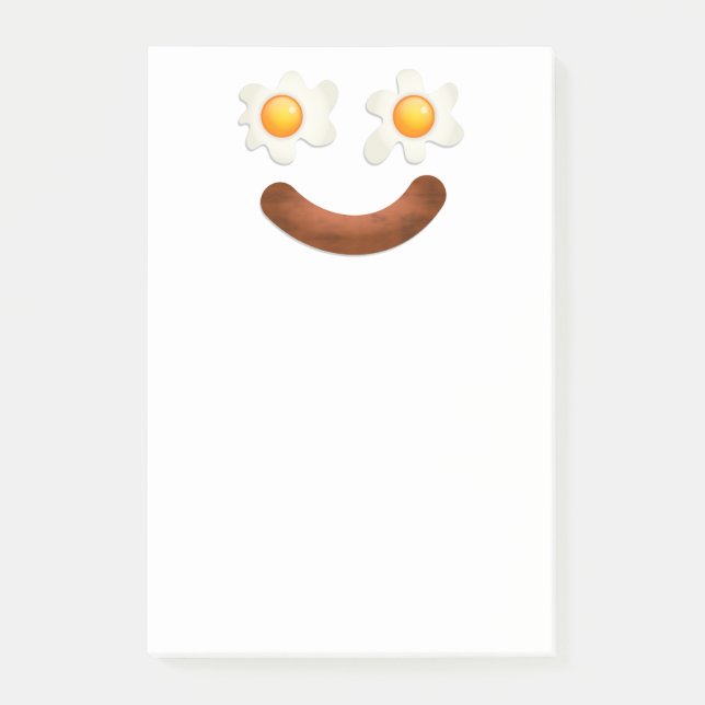 Funny Fried Egg Food Face Post-it Notes (Front)