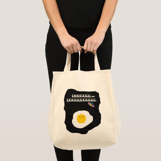 Funny Fried egg in space Tote Bag (Front (Product))