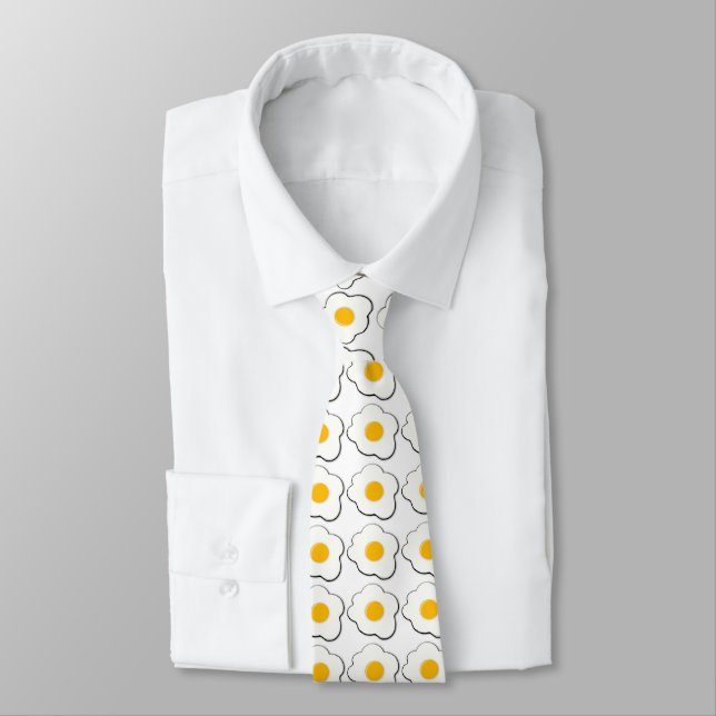 Funny fried eggs for breakfast tie (Tied)