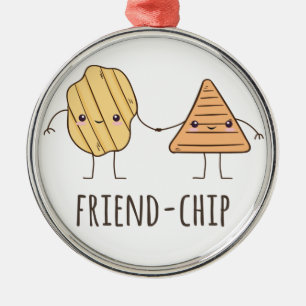 Funny Friend-chip potato chips Metal Tree Decoration