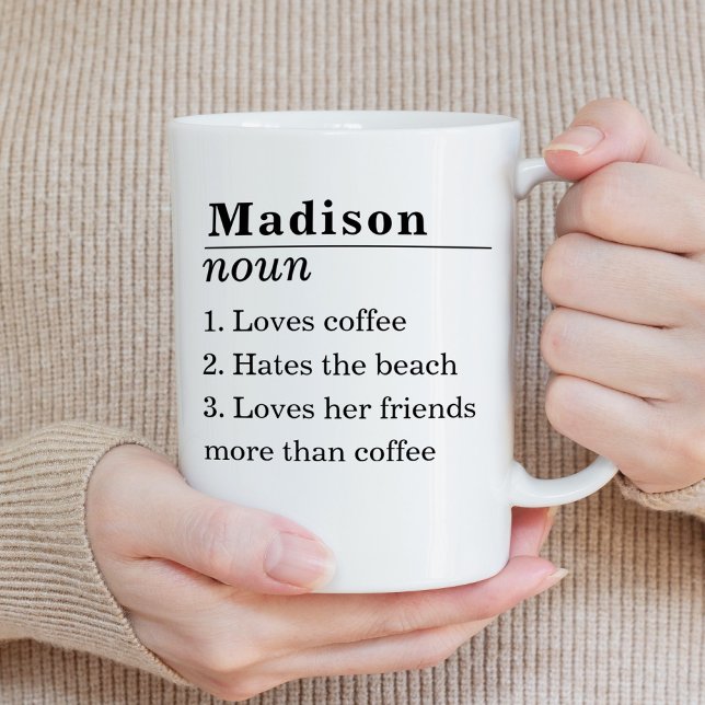 Funny Friend Personalised Name Definition Coffee Mug (Creator Uploaded)