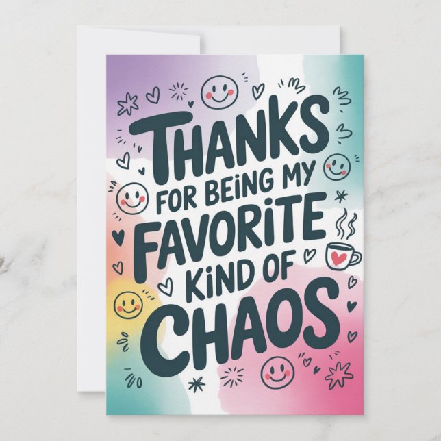 Funny Friend Thank You Card (Front)