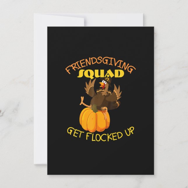Funny Friendsgiving Squad This Thanksgiving Day Tu Invitation (Front)