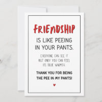 Funny friendship card, friend postcard, humourous