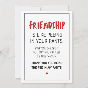 Funny friendship card, friend postcard, humourous holiday card