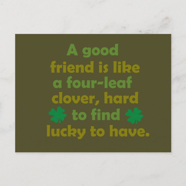Funny friendship quote postcard (Front)