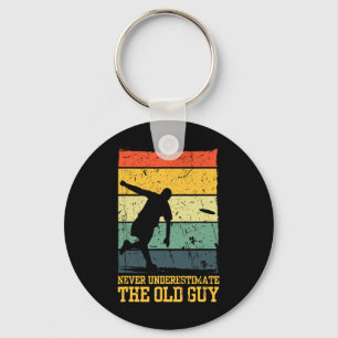 Funny Frisbee Art For Men Women Flying Disc Golf L Key Ring