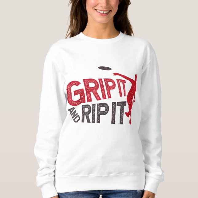 Funny Frisbee Disc Golf for Disc Golfer Sweatshirt (Front)